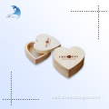 personalized unique heart shape wooden jewelry box